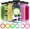 STARSIDE 8 oz Glass Juice Bottles with Lids - 6 Pack Reusable Drink Bottles for Juicing, Kombucha, Beverages