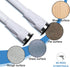 White Tension Curtain Rod No Drill, 42 to 72 Inch Adjustable Heavy Duty Black Shower Curtain Rod