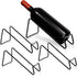 Countertop Wine Rack, 4 Pcs Wine Bottle Holder, Metal Small Wine Rack, Tabletop Storage Stand for Cabinet, Black