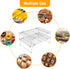 TeamFar 4-Tier Stainless Steel Cooling Rack, 15”x10” for Baking Roasting, Heavy Duty, Dishwasher Safe, Stackable &