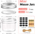TUZAZO Small Mason Jars 8 Pack, 4 oz Mini Glass Mason Jars with Lids and Labels, Small Glass Canning Jars for Jelly Spice Herbs Honey Jam Storage