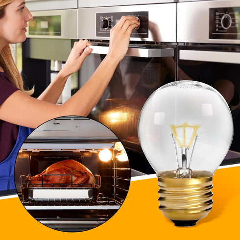 Oven Light Bulb - 40 Watt Appliance Bulb for Maytag GE Kenmore Whirlpool, 4 Pack