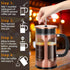 French Press Coffee Maker (34oz 1Quart 5-6Cup), with 4 Filters System, Borosilicate Glass, Cold Brew Coffee Tea Pot