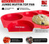 Walfos Silicone Muffin Top Pans - 4inch Jumbo Size Non-Stick Bakeware for Eggs, Hamburger Buns, Muffin Tops