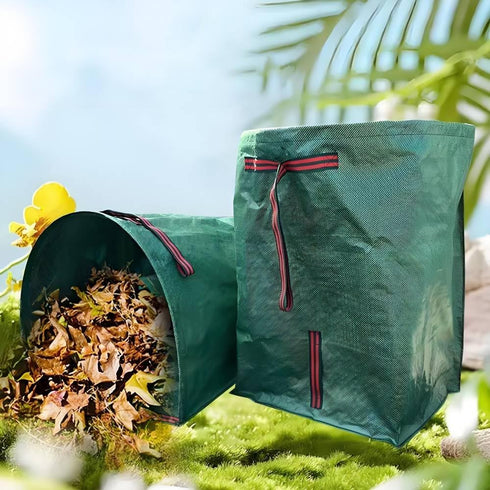 72 2-Pack Gallon Garden Bag for Debris, Yard Waste Bag with Large Dustpan-Style Opening, Includes Gardening Gloves |