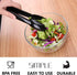 24 Pieces Black Plastic Salad Tongs, 9 Inch Heavy Duty Scalloped Kitchen Serving Utensils Set for BBQ and Buffets