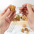Nizodo 4 NutCracker Tool Heavy Duty Nut Cracker with Wooden Base Adjustable Nut Tongs Manual Nut Crackers for All Nuts