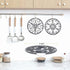 Silicone Trivets for Hot Dishes, Non Slip Heat Resistant Hot Pads for Kitchen, Pot Holders, Teapot Coaster, Black