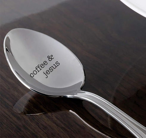 Coffee Spoon, Engraved Jesus - Christian Gifts for Her, Inspirational Kitchen Keepsake