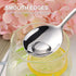 4-Piece Round Stainless Steel Bouillon Spoons Soup Spoons, Stainless Steel Large Round Spoons, Heavy-Weight Round Deep Bowl Spoon Set, Dinner Metal Spoons for Soup Grain Dessert Milk, Dishwasher Safe