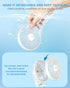 EasyAcc Portable Hand Held Fan: Ultra Quiet 5 Speed USB C Rechargeable Fan, 180° Foldable Small Desk Fan for Travel