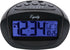 Equity by La Crosse LCD Alarm Clock, Insta-Set, Black, Model 31022
