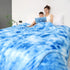 Cozy Fleece Throw Blanket Soft Lightweight Throw Blankets Warm Plush Blue Fall Blankets and Throws Couch Sofa Bed