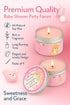 9-Pack 3040 Majestic Zen Baby Shower Candle Favors for Girls | Scented Soy Wax Candles | Baby Powder Scent | Hour Burn