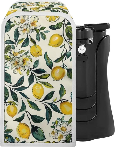 Lemon Electric Can Opener Dust Cover - Floral Kitchen Appliance Cover, Machine Washable Home Decoration