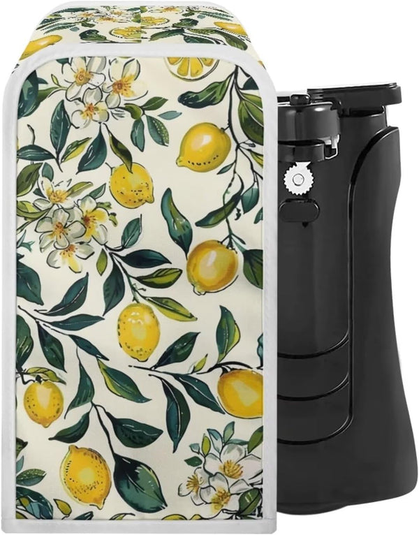 Lemon Electric Can Opener Dust Cover - Floral Kitchen Appliance Cover, Machine Washable Home Decoration