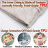 Cromagic 2-Piece Set. 13 17-inch Reusable Bread Bag x linen bread bag with plastic liner keeps bread fresh