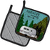 Caroline's Treasures Airstream Camper Adventure Awaits, Pair of Heat Resistant Pot Holders, 7 1/2 x 7 1/2
