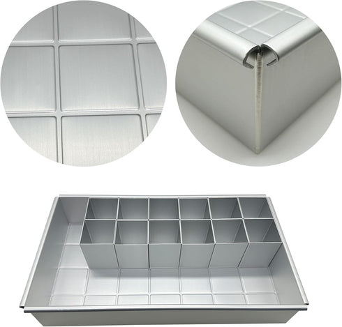 Woohome Cake Tins Non-Stick Baking Mould Set - Adjustable DIY Numbers and Letters Baking Moulds