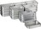 24 Pcs Rectangular Hinged Tins, Metal Storage Organizer with Clear Window for Candies, Mini Portable Containers