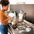 Stainless Steel Spoon Rest, Spatula Ladle Holder, Brushed Finish, Dishwasher Safe, 3.8 x 9.4 Inch (Fish Shape Silver,