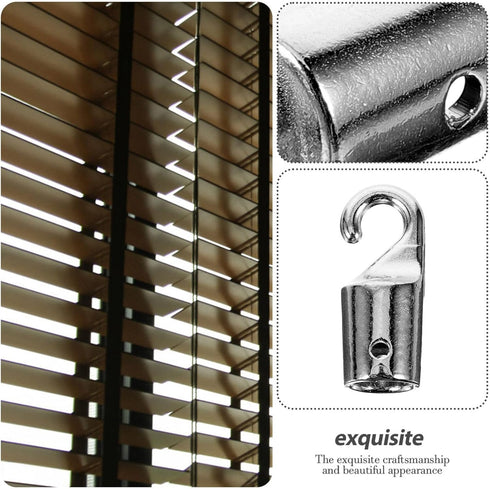 Angoily 4Pcs Blind Wand Hook Tip Replacement Metal Hardware Tilt Wand Tip Repair Window Blind Wand Hook Accessory for Vertical Blinds Broken Horizontal Blind by Angoily