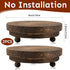 2 3.75' Pcs Wood Riser - Display Stand for Farmhouse Decor, Tiered Tray Accessories, Round Rustic Pedestal for Home