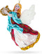Angel Playing Music on Harp Blown Glass Christmas Ornament