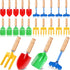 Motionchic 8" Kids Gardening Tools, Metal Beach Sandbox Digging Toys with Wooden Handle,
