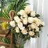 Hawesome 3 Bunches Artificial Silk Roses Buds Realistic Bouquet Arrangement for Wedding Party Centerpieces (Champagne)