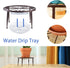 DEELF OUTLET 3 Pack 9 inches Metal Plant Stands with Saucer for Indoor and Outdoor Plants Heavy Duty Potted Heavy Duty