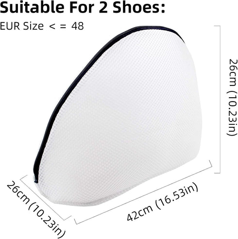 GOGOODA 2PCS Multi-use Shoe Wash Bags, Laundry Mesh Bags for Sneakers, Flat Shoes, etc.