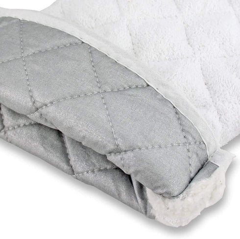 New Star Foodservice Oven Mitts, Set of 2 - Extra Defense, Tan Terry Cloth, 17-Inch