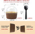 Foil Cupcake Liners with Dome Lids, 100 Pack LNYZQUS 5.5 Oz Muffin Cups, Large Baking Cups with Spoons - Brown