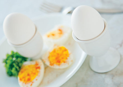 Porcelain Egg Cup, Fox Run 6227COM, White, 2.5 x 2 x 1.75 inches