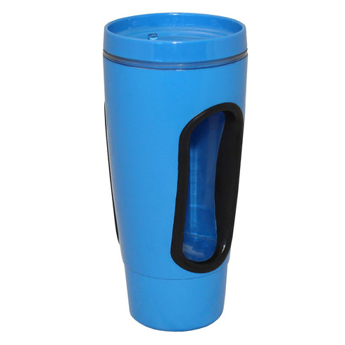 Rehabilitation Advantage Hand In Mug Adaptive Drinking Cup, Blue, 16 Ounces