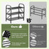 3-Tier Closet, 16"-32" Closet Shoe Rack for Expandable ShoeRackAdjustable for Entryway Doorway SturdyMetal, Black