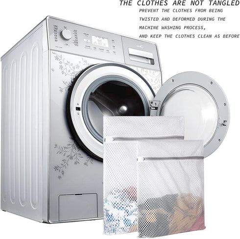3Pcs Durable Honeycomb Mesh Laundry Bags, 125gsm Net Fabric for Delicates, 12 x 16 Inches