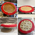 CARGEN Adjustable Pie Crust Shield, 2 Pieces Silicone Protectors for Baking Pie Edges, Red and Blue