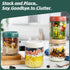Lids,16oz Set 4, DIMBRAH Overnight Oats Containers with Glass Jars with Lids - Of Practical Oatmeal Container to Go