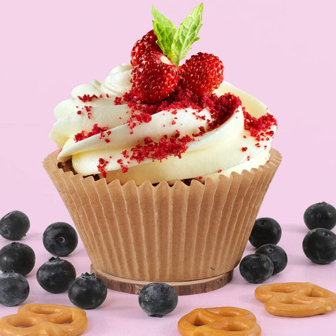 Caperci Natural Jumbo Cupcake Liners Large Baking Cups, Odorless, Food Safe Grease-Proof Papers (150-Count) by Caperci