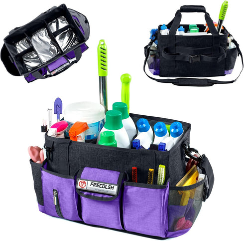 Cleaning Caddy for Cleaning Suppliers Organizer with Pockets for House Cleaning Essentials,