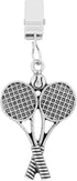 UPware Tennis Tablecloth Weights Set of 4 with Metal Clips, Zinc Alloy Decorative Holders for Outdoor Picnic