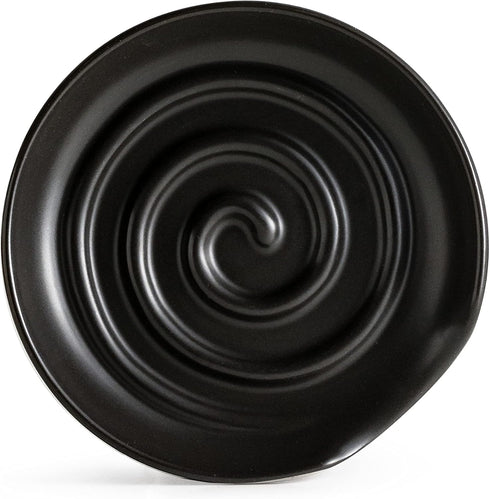 Spoon Rest, Large Spoon Holder for Kitchen Counter, Cooking Spoon Rest for Stove Top, Perfect for Framhouse Decor, Housewarming Gift Set, Black