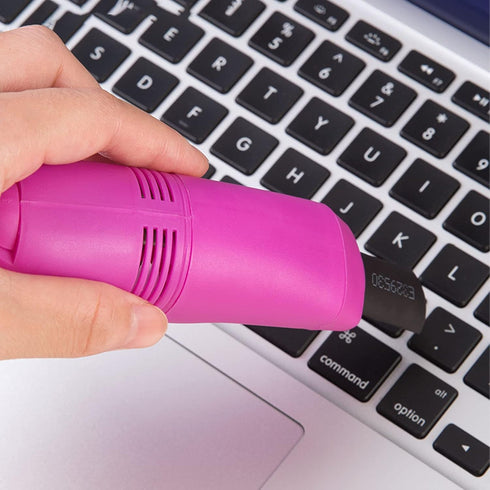 Mini Nail Dust Vacuum, Desktop Vacuum Cleaner Large Suction Brush Head Prevent Heating for Crumbs (Blue)