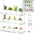 Tlence 3-Tier Hanging Clear Plant Shelves, Acrylic Window Flower Display Shelf, Height