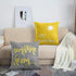 Emvency Set of 4 Decorative Throw Pillow Covers, You are My Sunshine Yellow Gray, Square 18x18 Inches Pillowcases