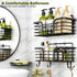 Yougai Shower Caddy, Shower Organizer with Soap Holder and Hooks, Rustproof Shower Shelves, No Drilling Bathroom