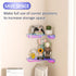 7x7 Inch Set 2, Sezanrpt Corner Shelf Wall Mount of Iridescent Acrylic Corner Floating Shelves, Corner Wall Organizer