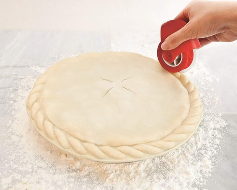 Pastry Wheel Decorator and Cutter, Plastic Pie Decoration Tool for Beautiful Pie Crust or Ravioli Pasta